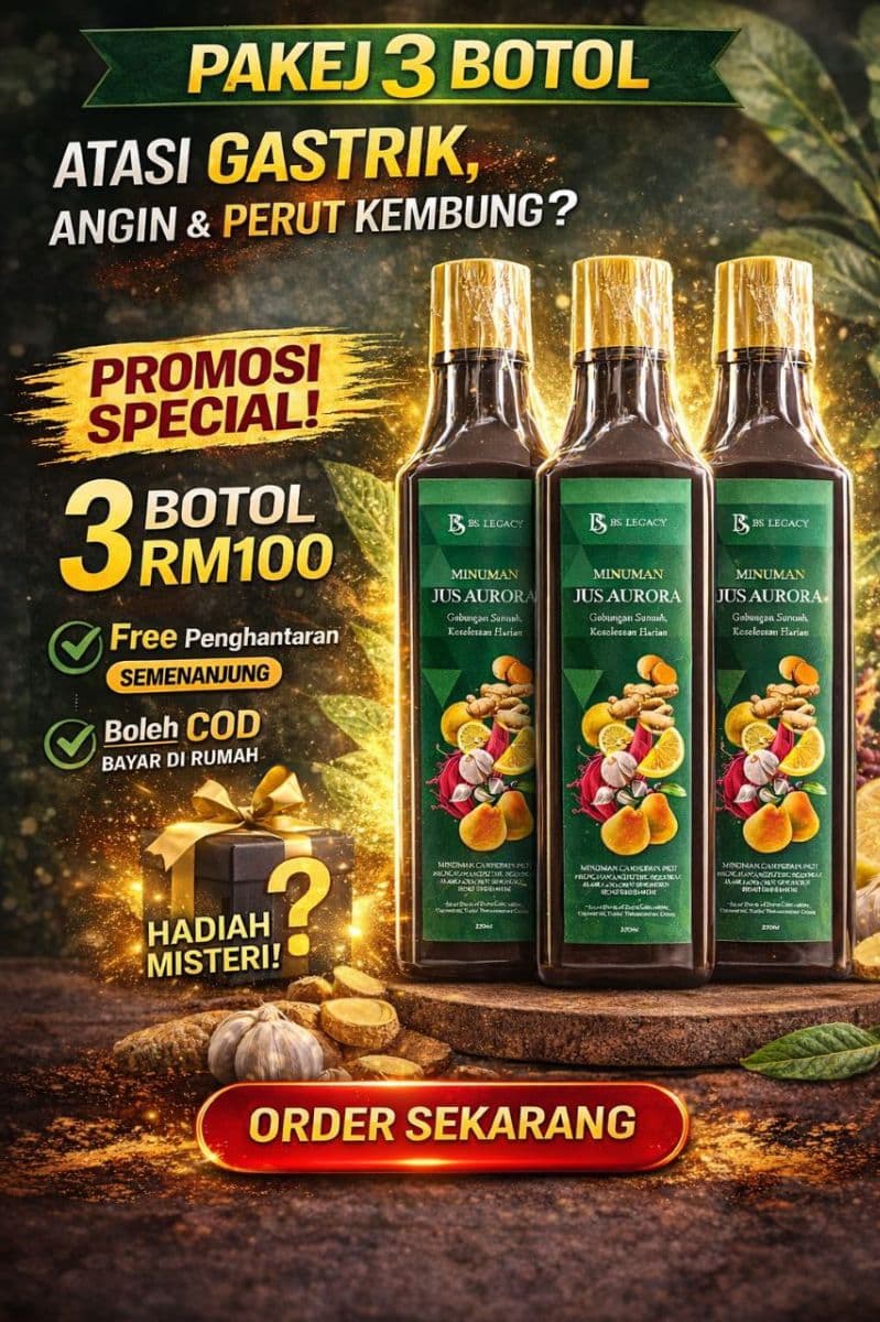 3 Botol Jus Aurora + 1 Percuma